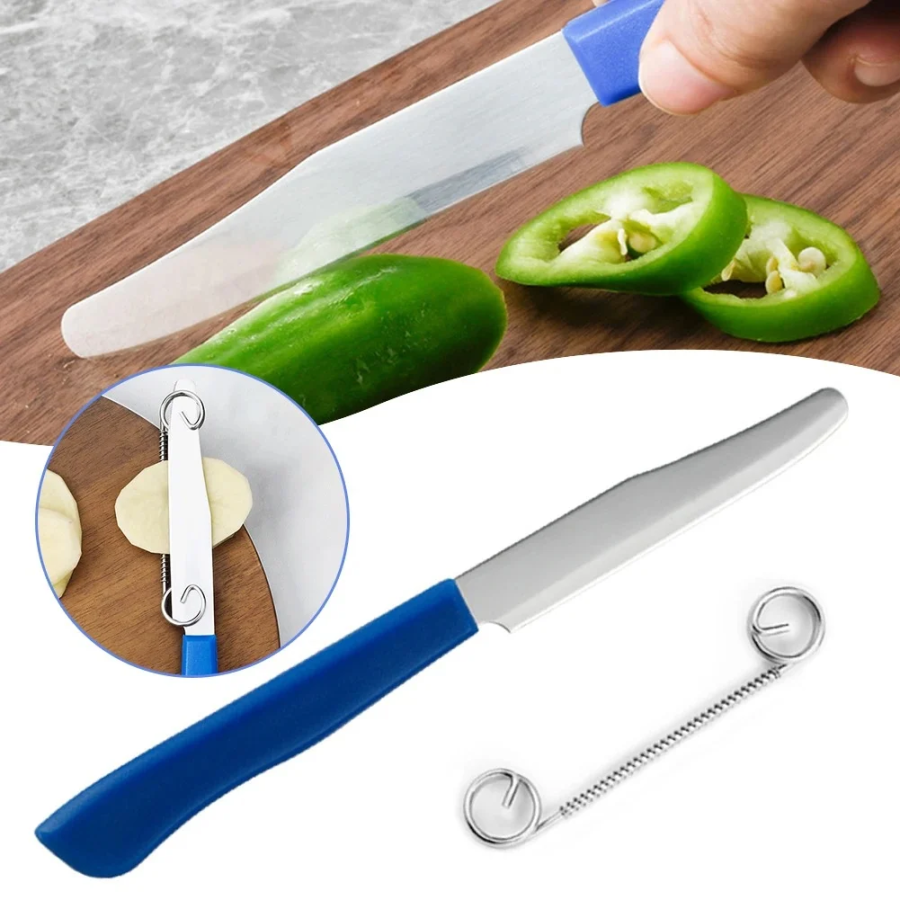 Adjustable Spring-loaded 3-in-1 Paring Knife